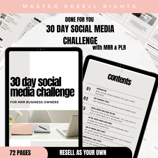 30 Day Social Media Challenge with MRR & PLR