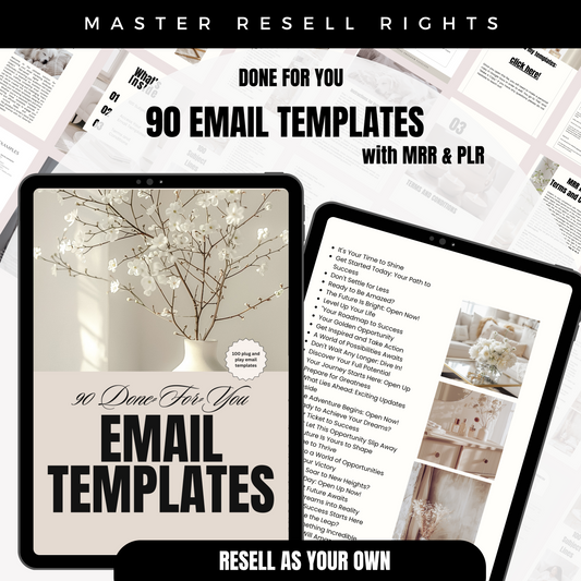 90 Email Templates with MRR & PLR Rights