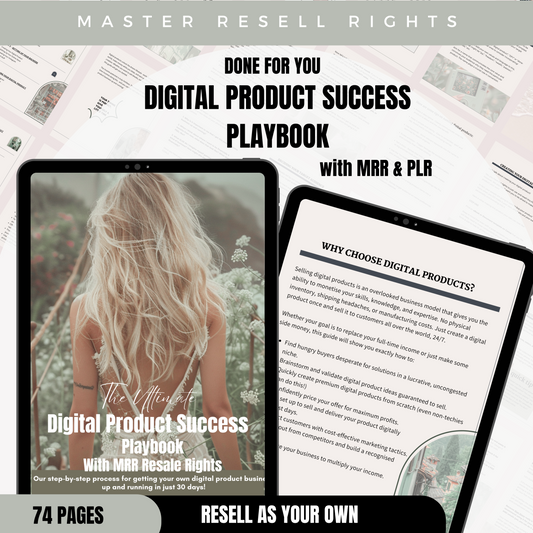 Digital Product Success Playbook with MRR & PLR