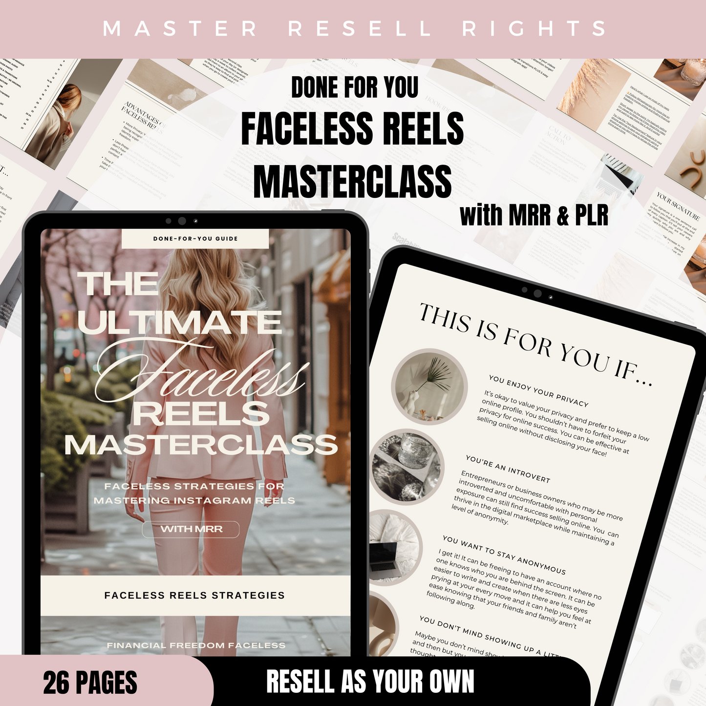 Faceless Reels Masterclass with MRR & PLR