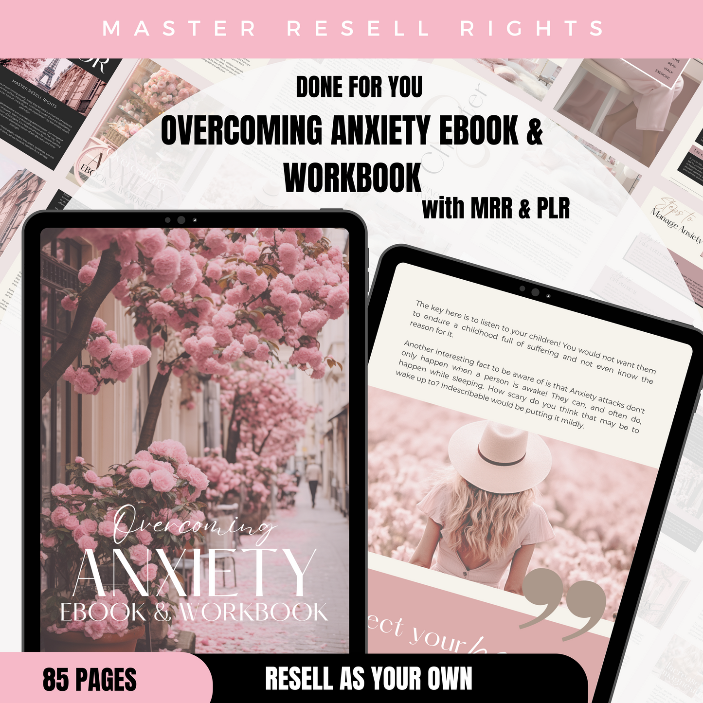 Overcoming Anxiety Ebook with MRR & PLR